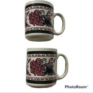 Vintage Paisley Garden  Preferred Stock Set of 2 Mugs